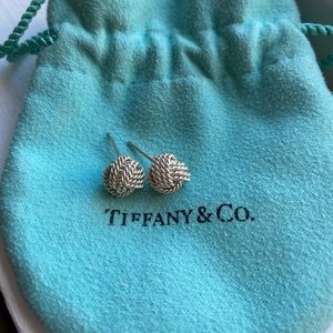 Tiffany and Co Sterling Silver Knot Earrings